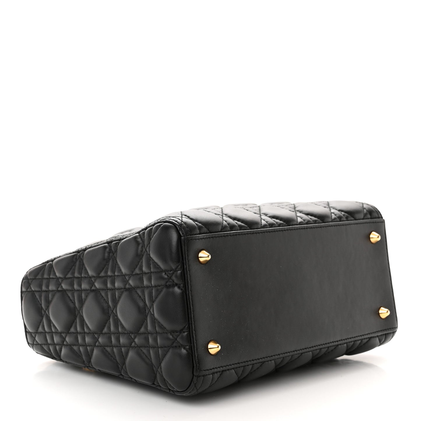 Lambskin Cannage Medium Lady Dior Black