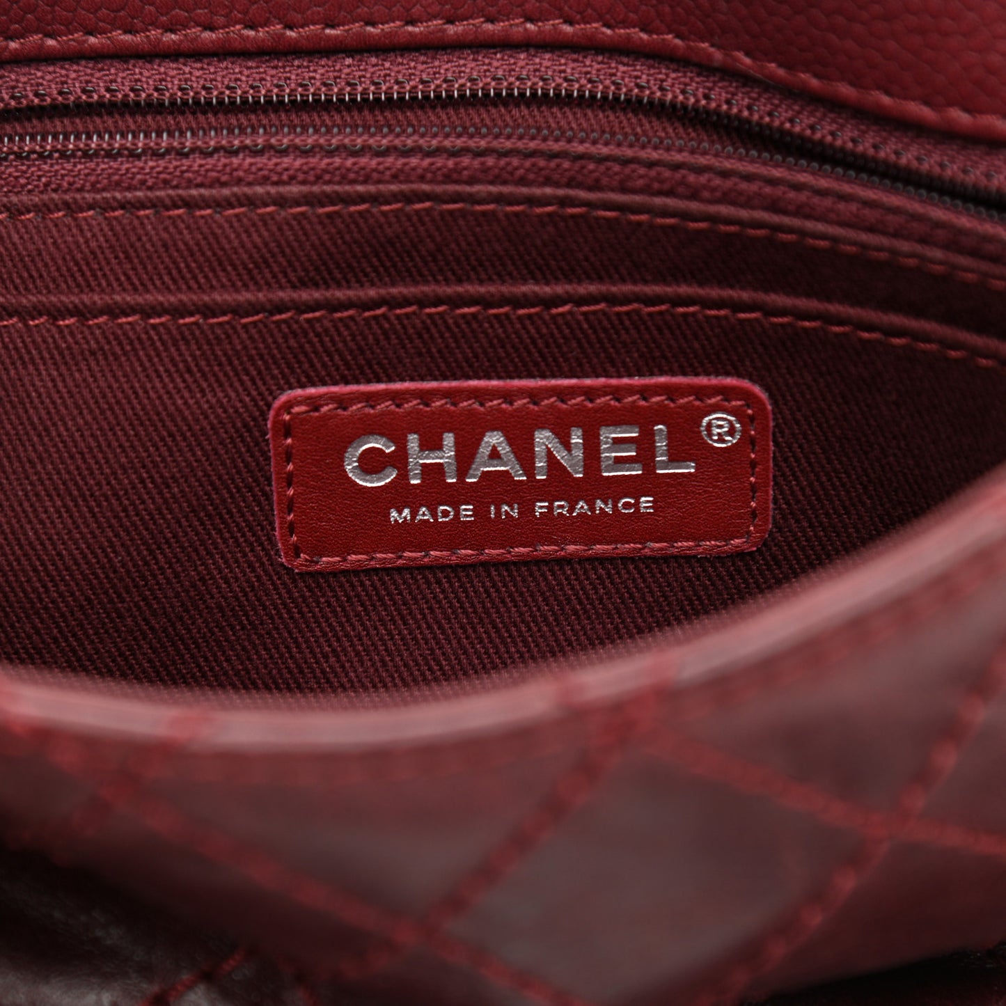 Caviar Aged Calfskin Medium Bubble Graphic Messenger Bag Dark Red