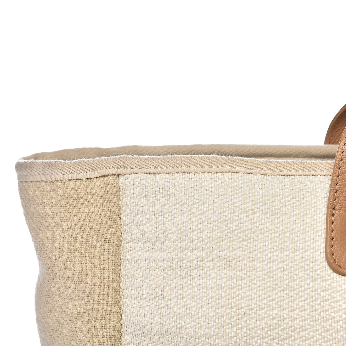 Canvas Large Shopping Tote White Beige