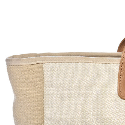 Chanel Canvas Large Shopping Tote White Beige 8 of 16