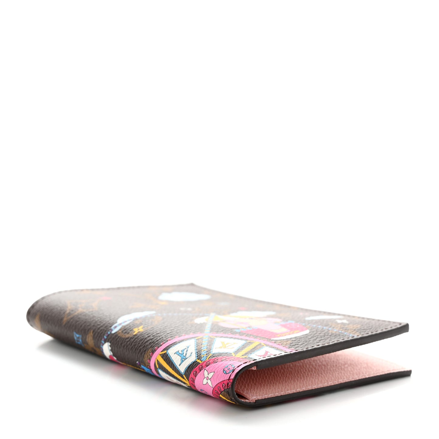 Monogram 2020 Christmas Animation Big Wheel Passport Cover Rose Ballerine