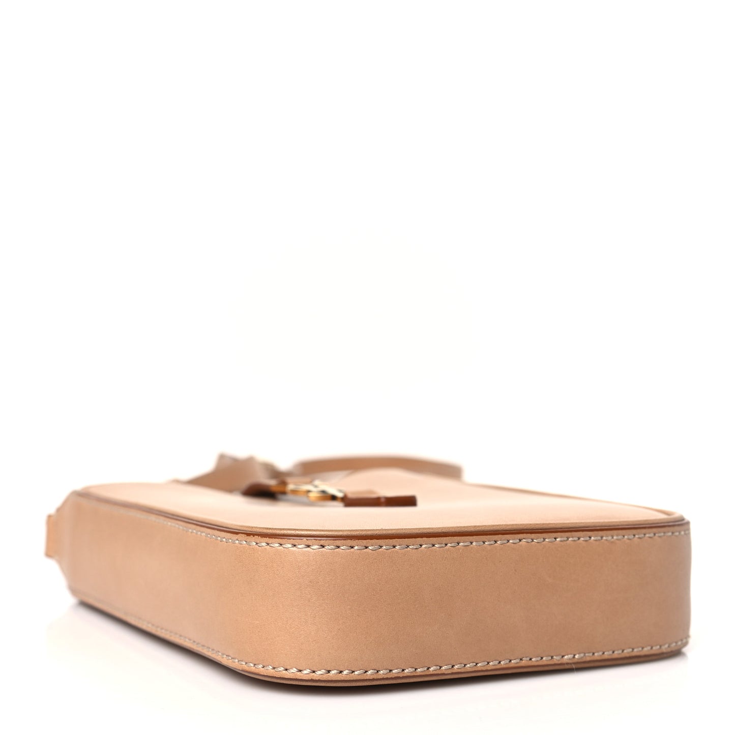 Smooth Calfskin Le 5 A 7 Vertical Hobo Brown Gold