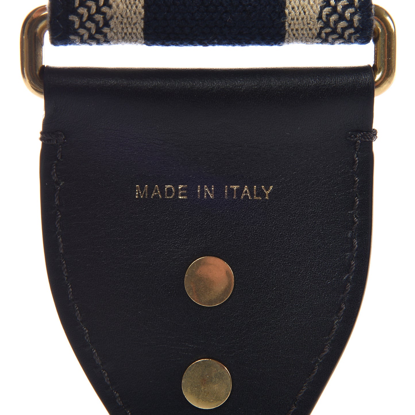 Canvas Embroidered Shoulder Strap Blue