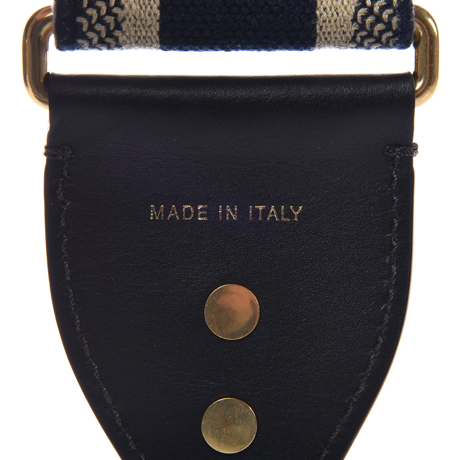 Christian Dior Canvas Embroidered Shoulder Strap Blue 4 of 7