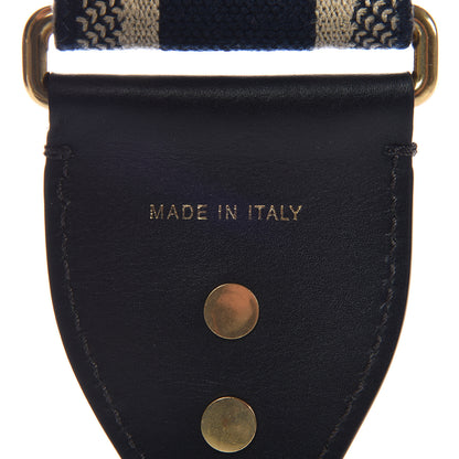Christian Dior Canvas Embroidered Shoulder Strap Blue 4 of 7