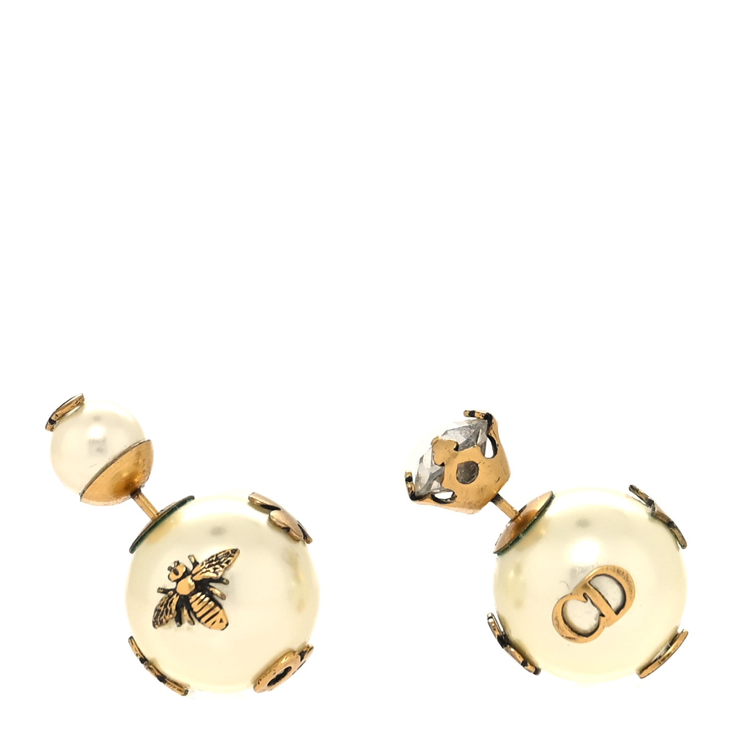 Christian Dior Mise En Dior Tribal Crystal Charm Earrings 1 of 4