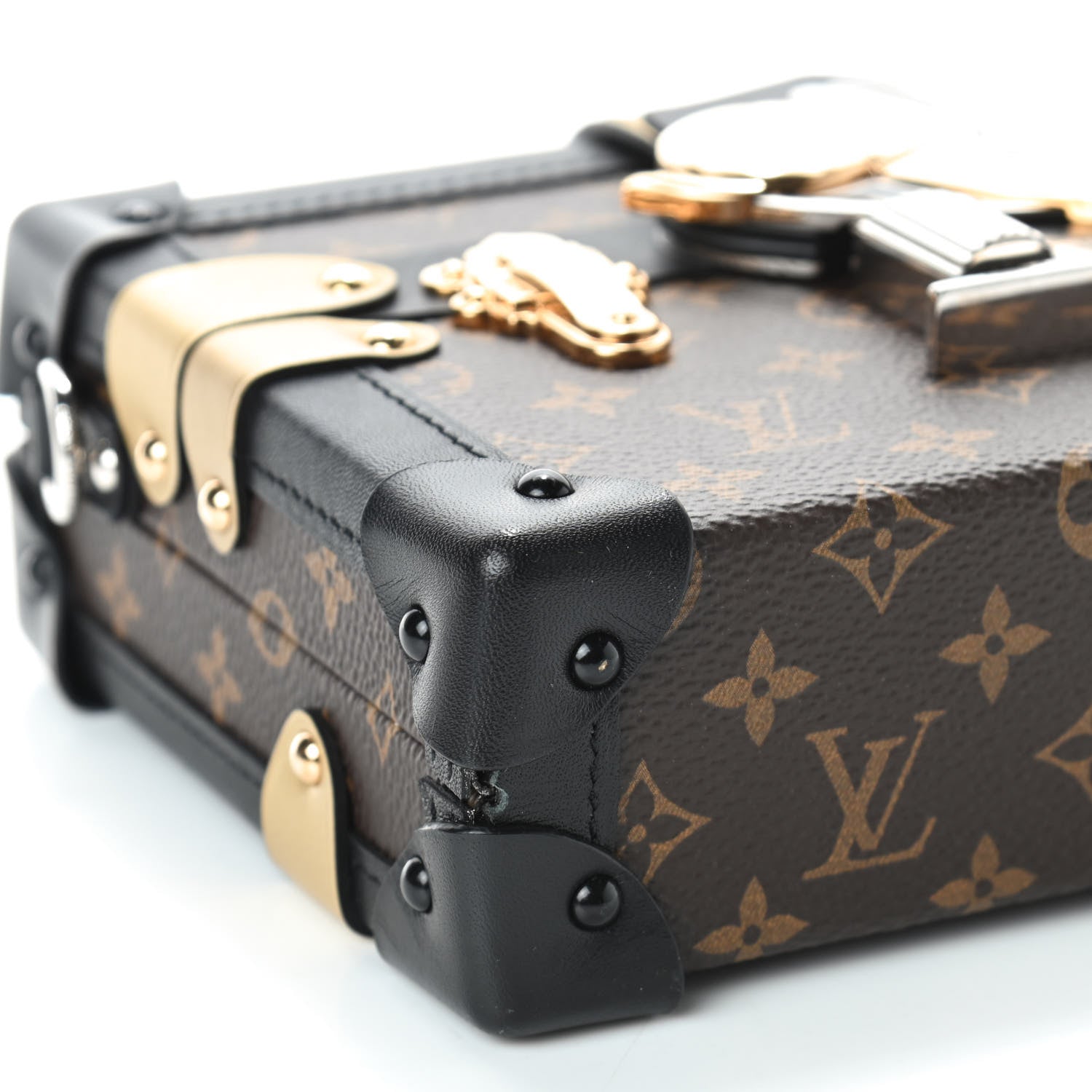 Louis Vuitton Monogram Column Petite Malle Black 6 of 9