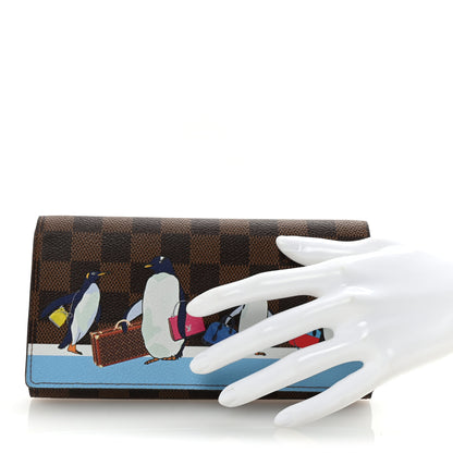 Louis Vuitton Damier Ebene 2017 Christmas Animation Sarah Wallet 2 of 6