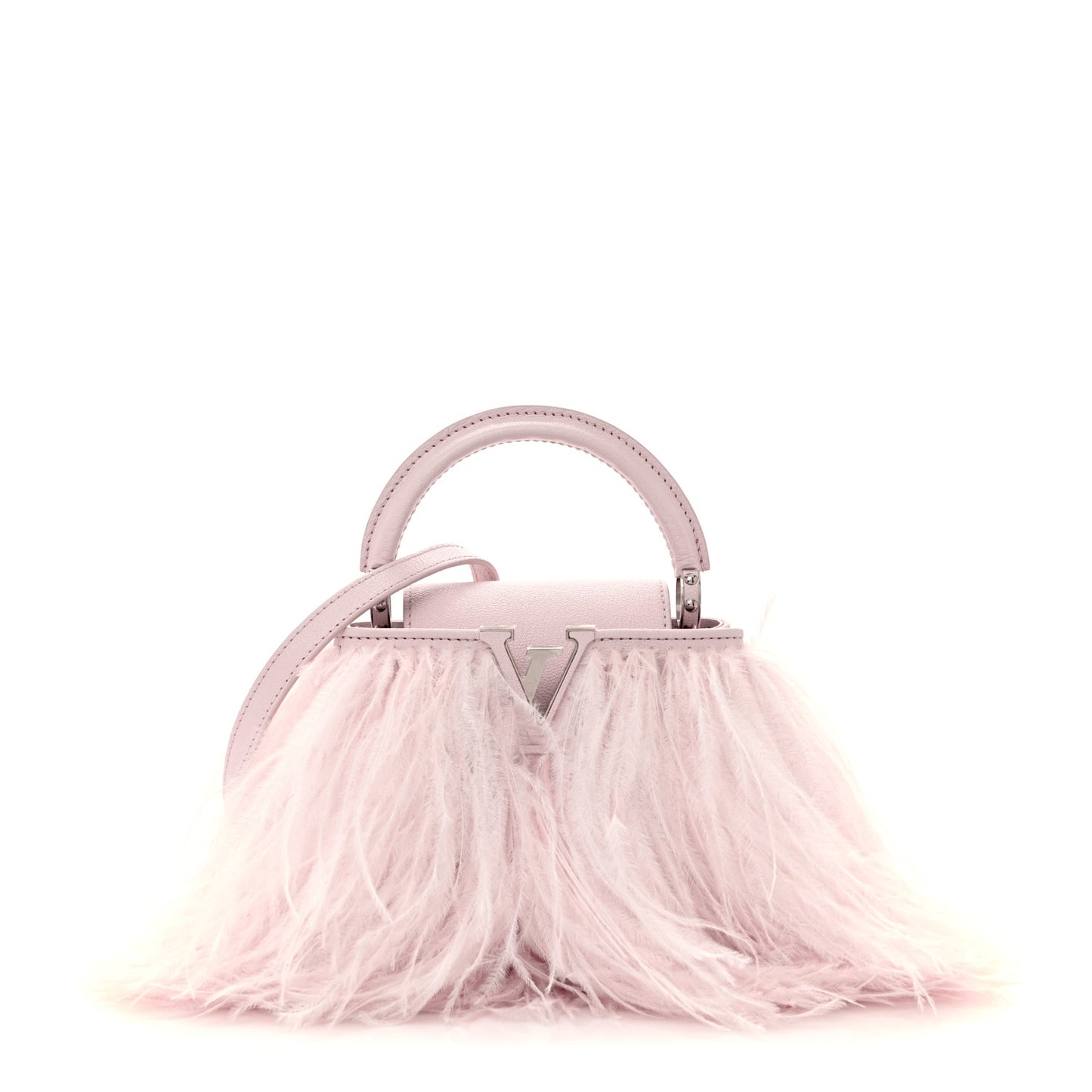 Ostrich Feather Capucines Mini Pink