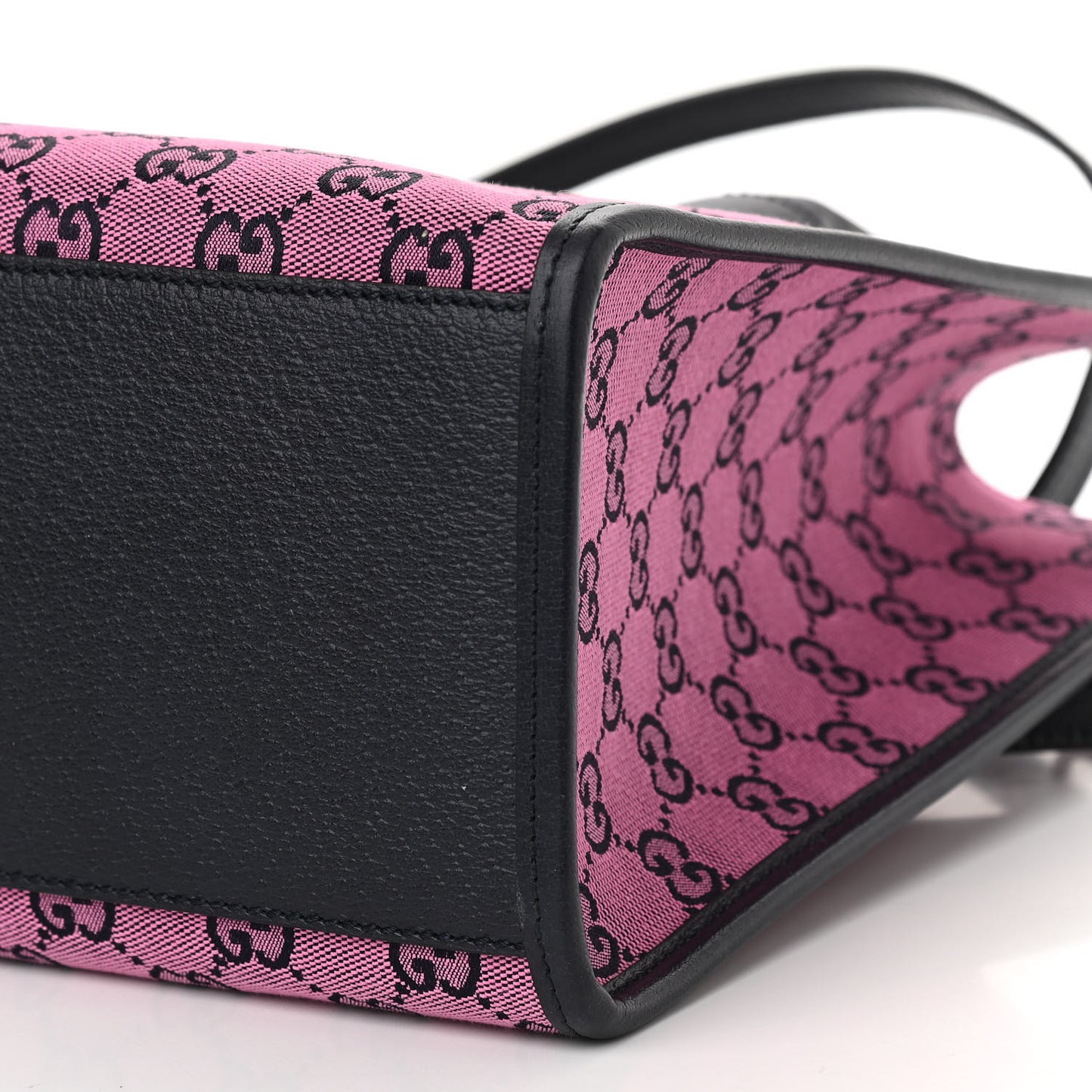 Monogram Multicolor Textured Dollar Calfskin Small Retro Interlocking G Tote Bag Pink Blue