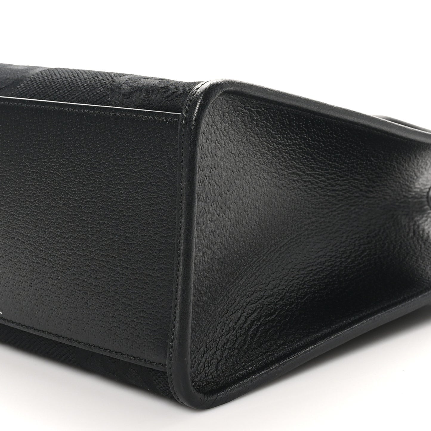Monogram Jumbo GG Textured Dollar Calfskin Tote Bag Black