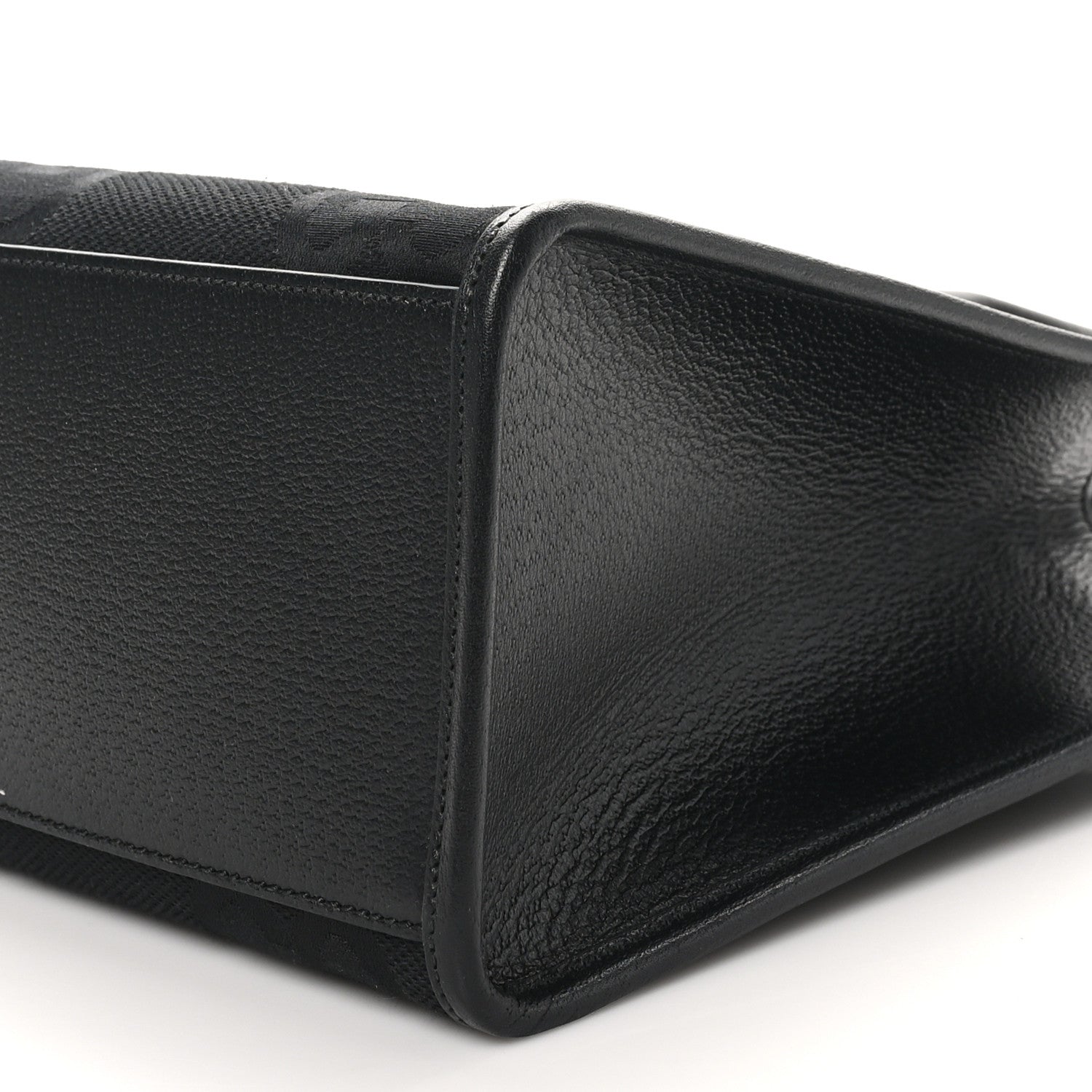 Gucci Monogram Jumbo GG Textured Dollar Calfskin Tote Bag Black 10 of 10