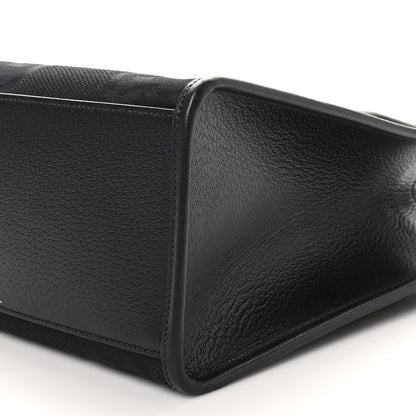 Gucci Monogram Jumbo GG Textured Dollar Calfskin Tote Bag Black 10 of 10