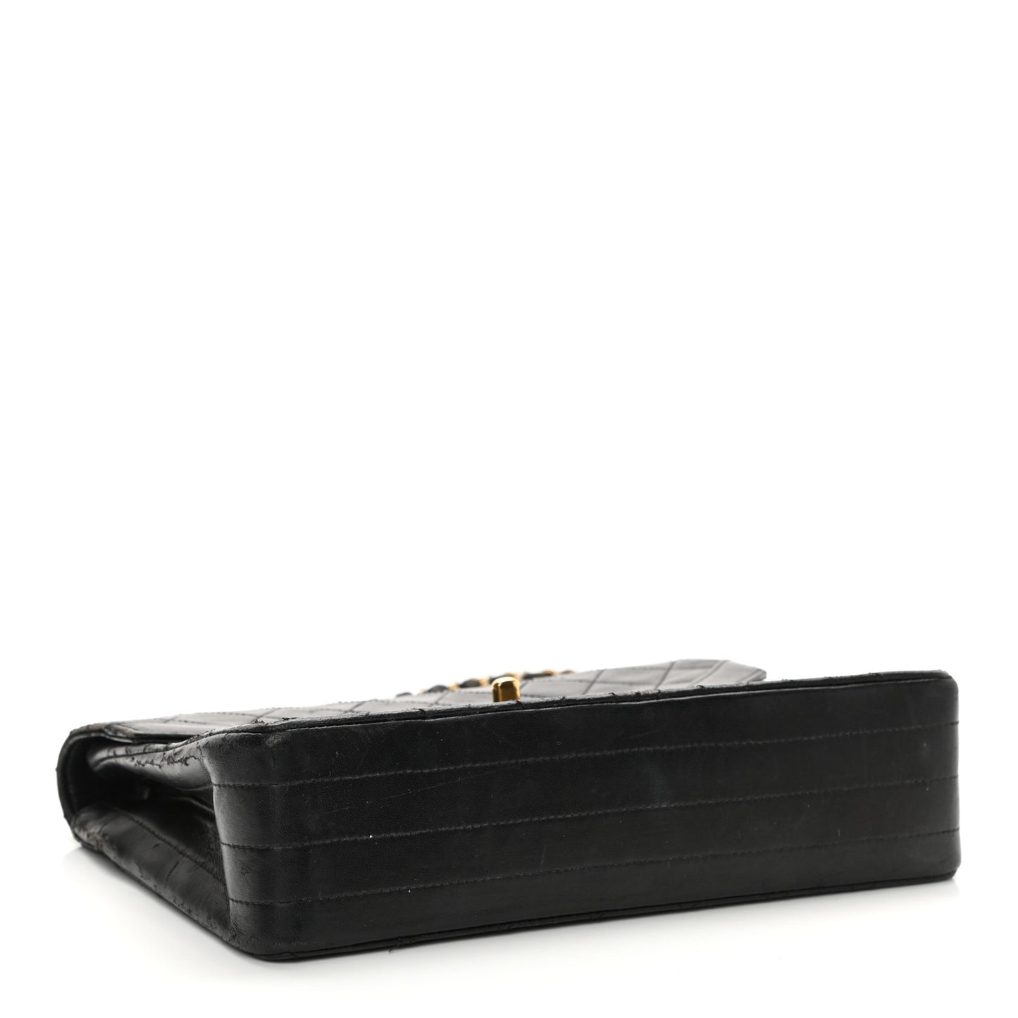 Lambskin Quilted Medium Single Flap Black