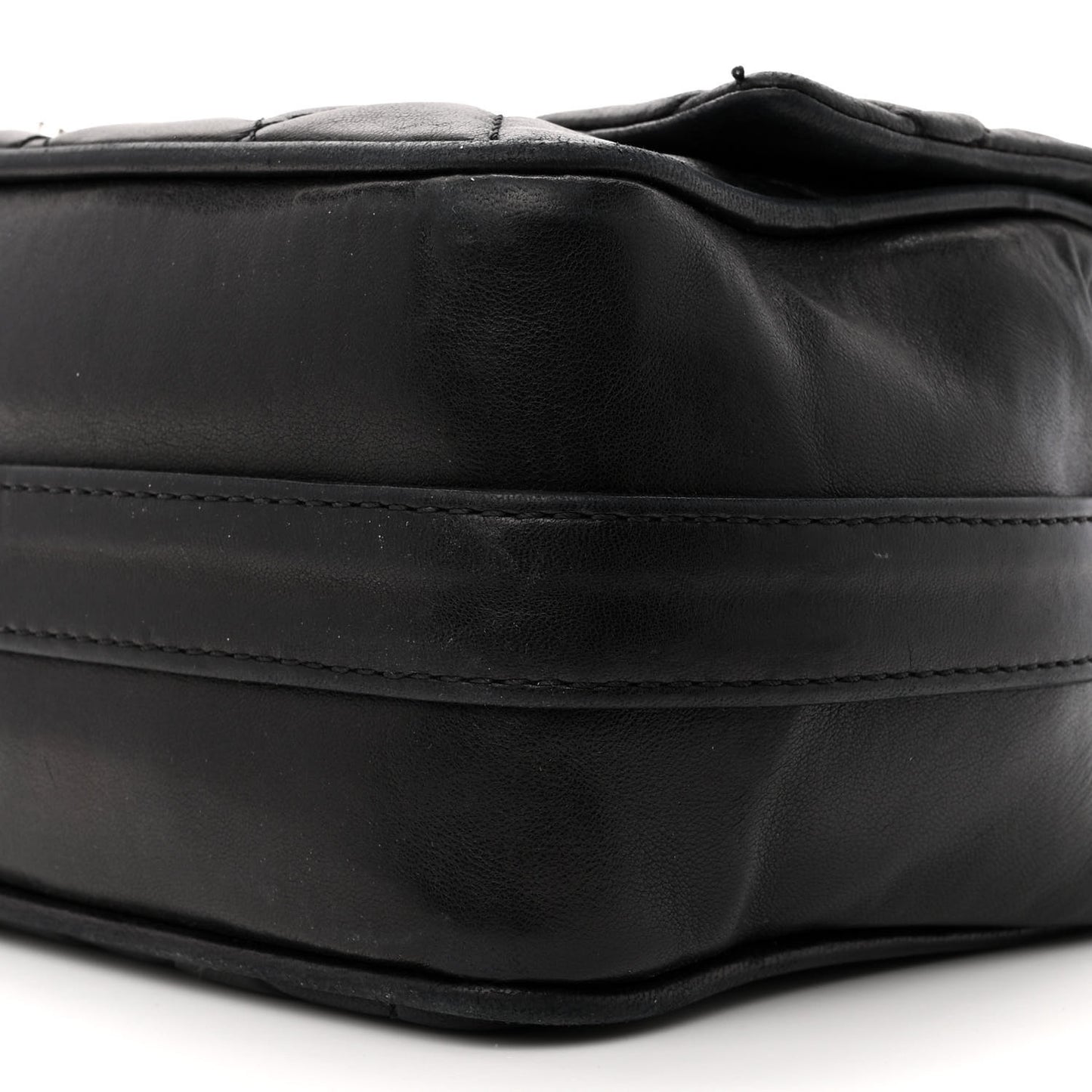 Lambskin Quilted Jumbo Icons Secret Label Flap Black