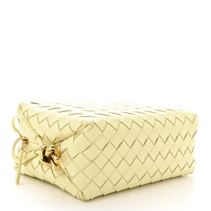 Bottega Veneta Calfskin Intrecciato Metallic Knot Small Loop Crossbody Bag Ice Cream 4 of 9