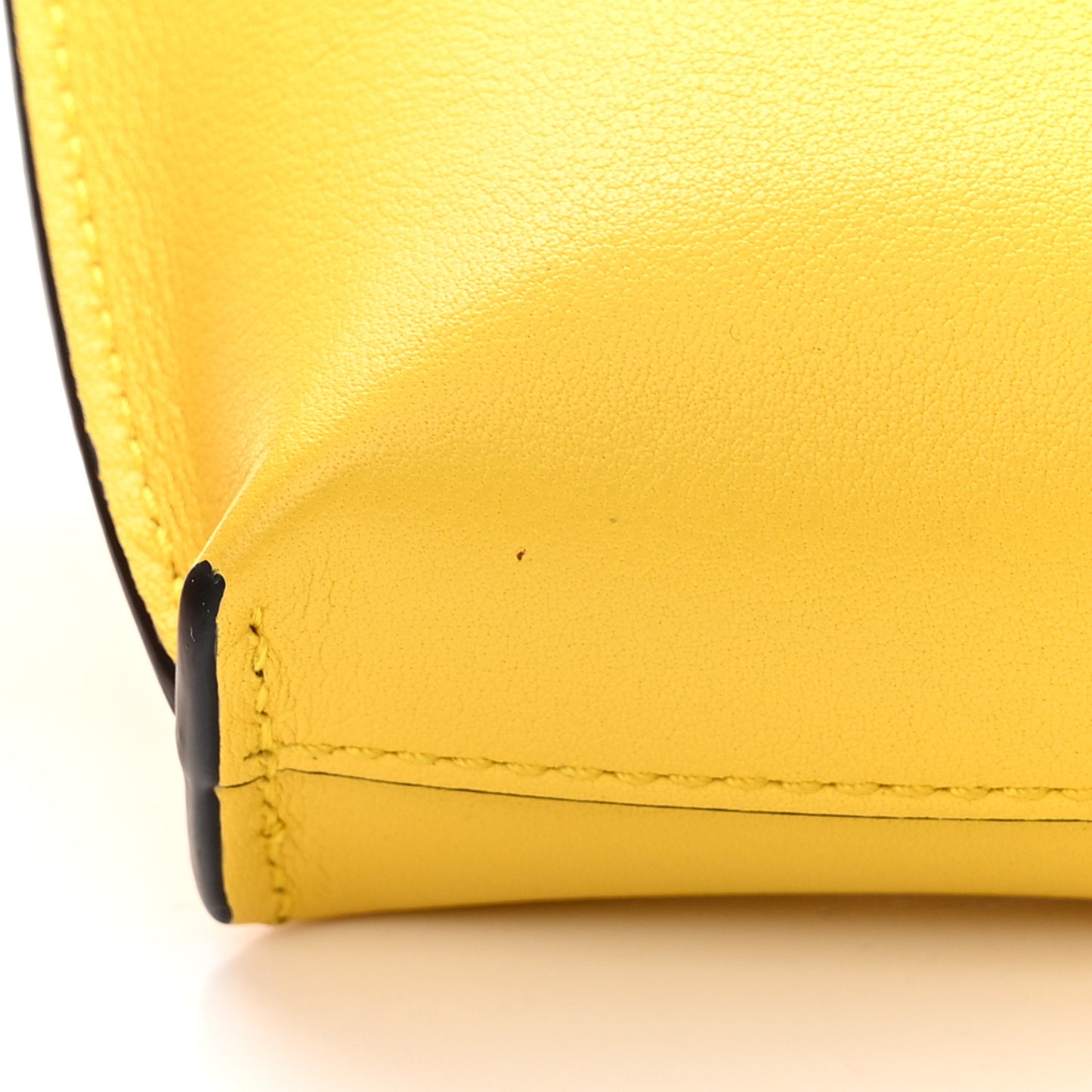 Calfskin Elephant Pouch Crossbody Bag Yellow