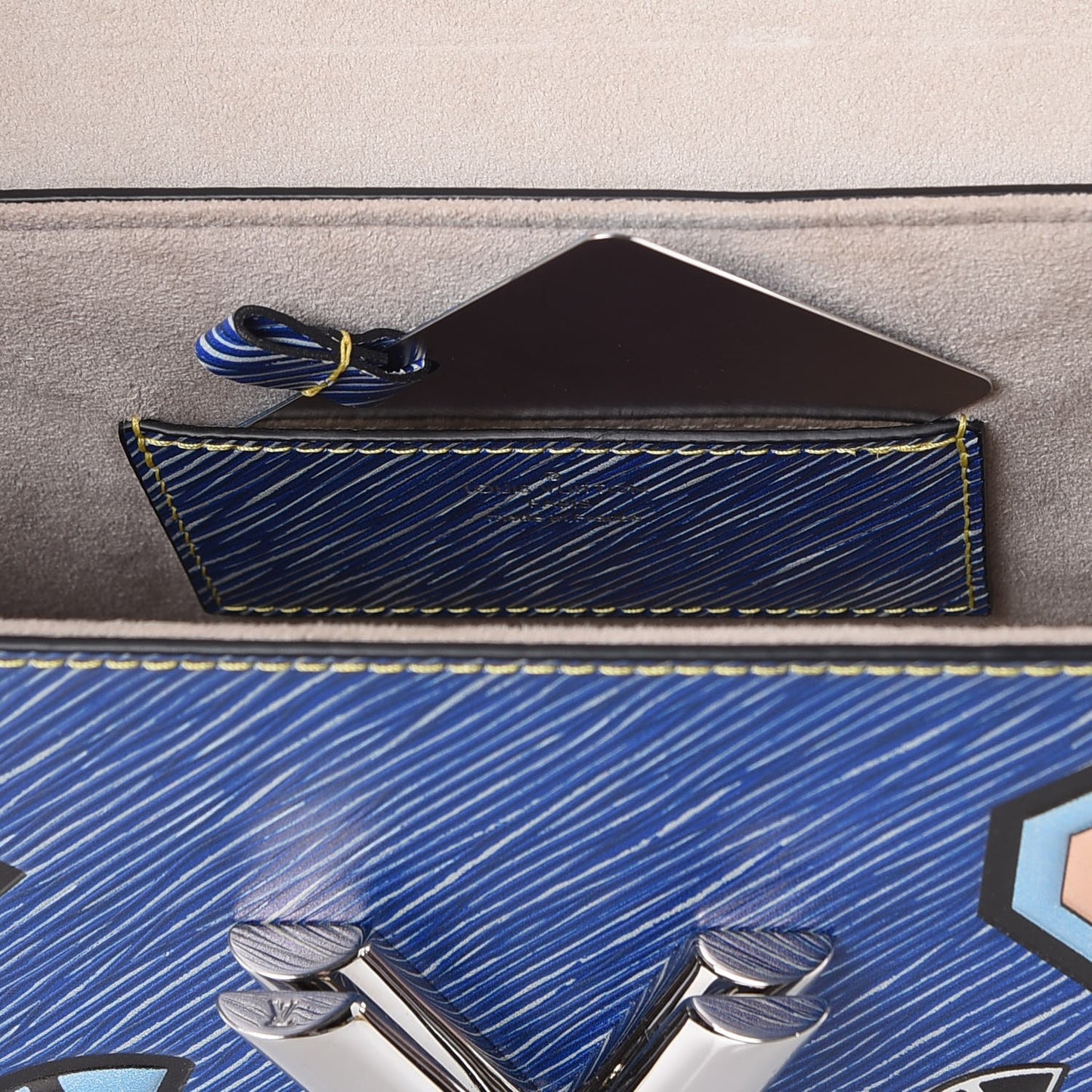 Epi Azteque Twist Shoulder Bag MM Denim Light