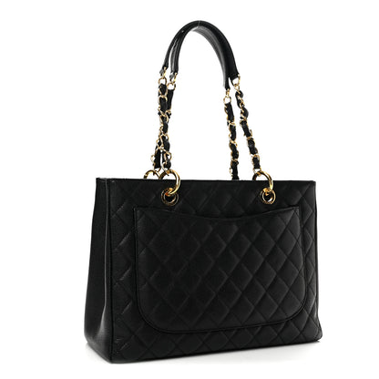 Chanel Caviar Quilted Grand Shopping Tote GST Black 3 of 14