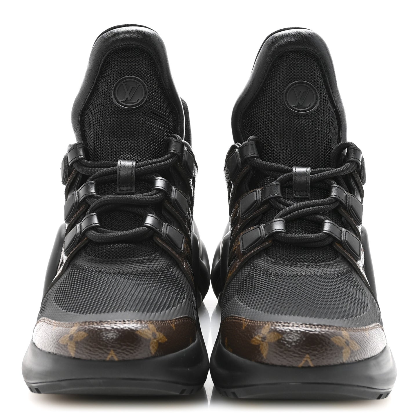 Calfskin Patent Monogram LV Archlight Sneakers 39 Black