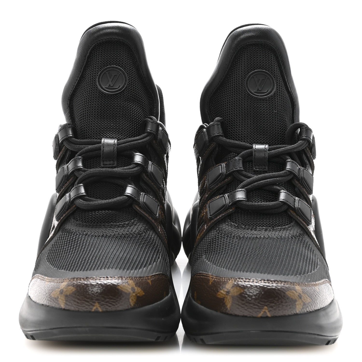 Louis Vuitton Calfskin Patent Monogram LV Archlight Sneakers 39 Black 3 of 10