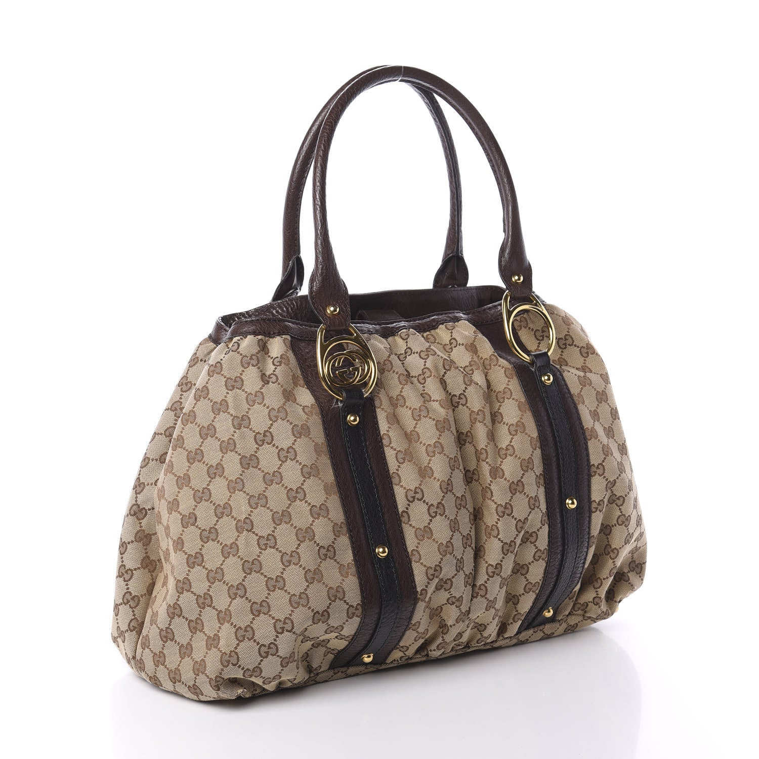 Gucci Monogram Medium Interlocking Icon Tote Dark Brown 3 of 9