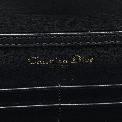 Christian Dior Metallic Patent Micro-Cannage Diorama Wallet on Chain Pouch Orange 6 of 10