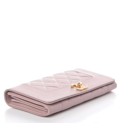 Chanel Sheepskin Quilted Mademoiselle Vintage Flap Wallet Pink 4 of 10