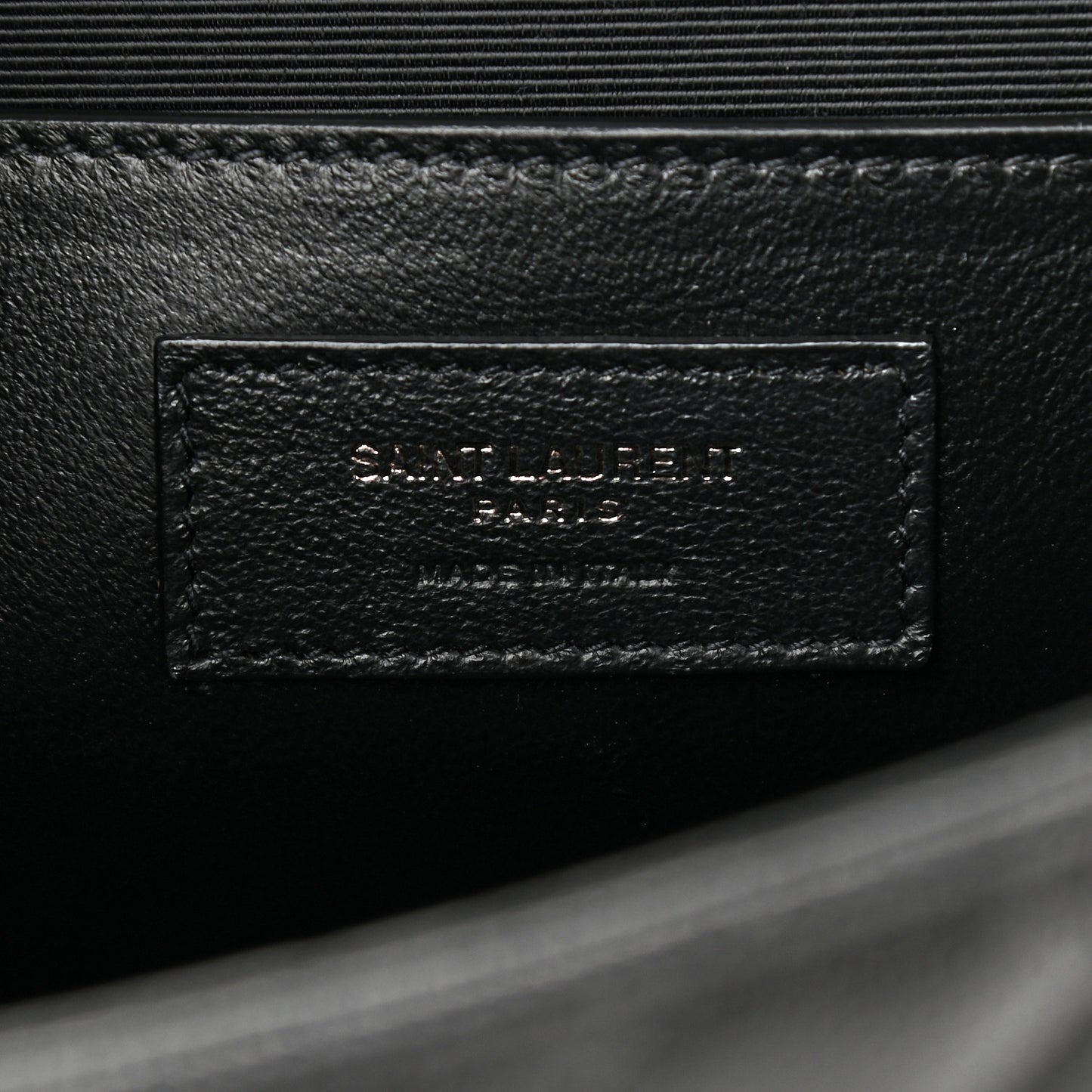 Grain De Poudre Textured Mixed Matelasse Triquilt Medium Monogram Satchel Black