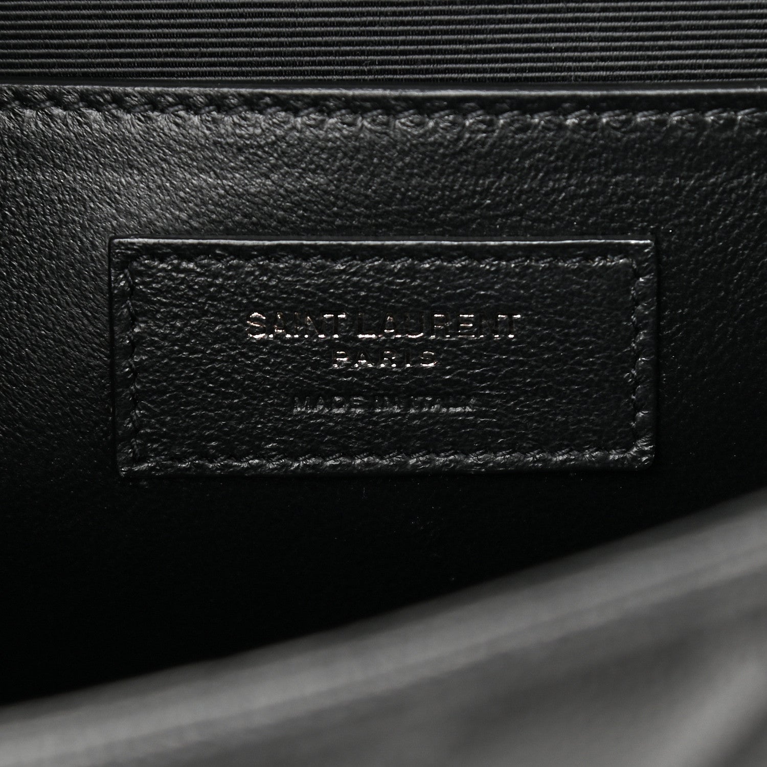 Saint Laurent Grain De Poudre Textured Mixed Matelasse Triquilt Medium Monogram Satchel Black 6 of 9