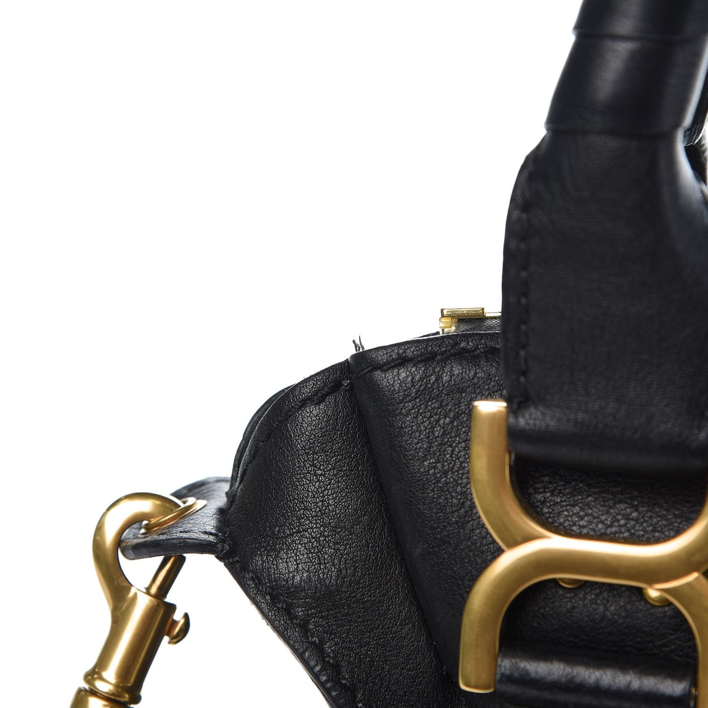 Calfskin Studded Medium Marcie Satchel Black