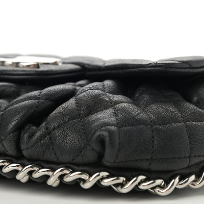 Chanel Washed Lambskin Quilted Mini Chain Around Messenger Black 10 of 10