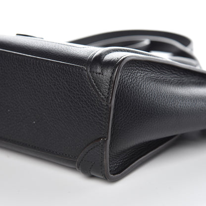 Celine Drummed Calfskin Nano Luggage Black 9 of 9