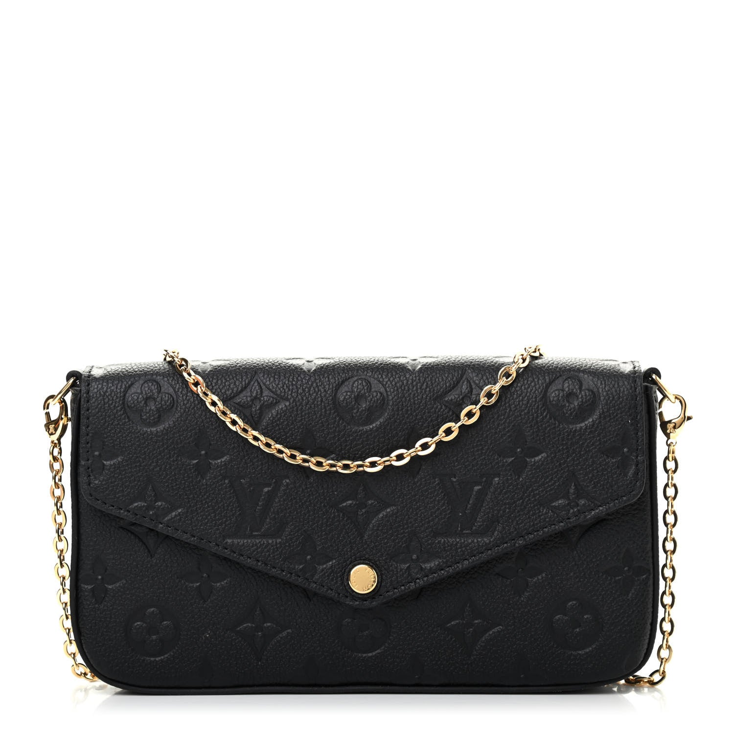 Louis Vuitton Empreinte Pochette Felicie Chain Wallet Black 1 of 7