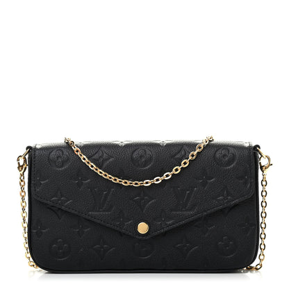 Louis Vuitton Empreinte Pochette Felicie Chain Wallet Black 1 of 7