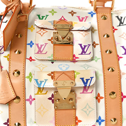 Louis Vuitton Monogram Multicolor Keepall 45 White 7 of 9