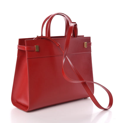 Saint Laurent Calfskin Small Manhattan Shopper Tote Red 3 of 9