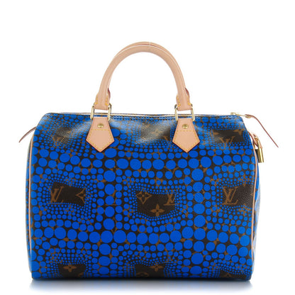 Louis Vuitton Monogram Kusama Town Speedy 30 Blue 1 of 7