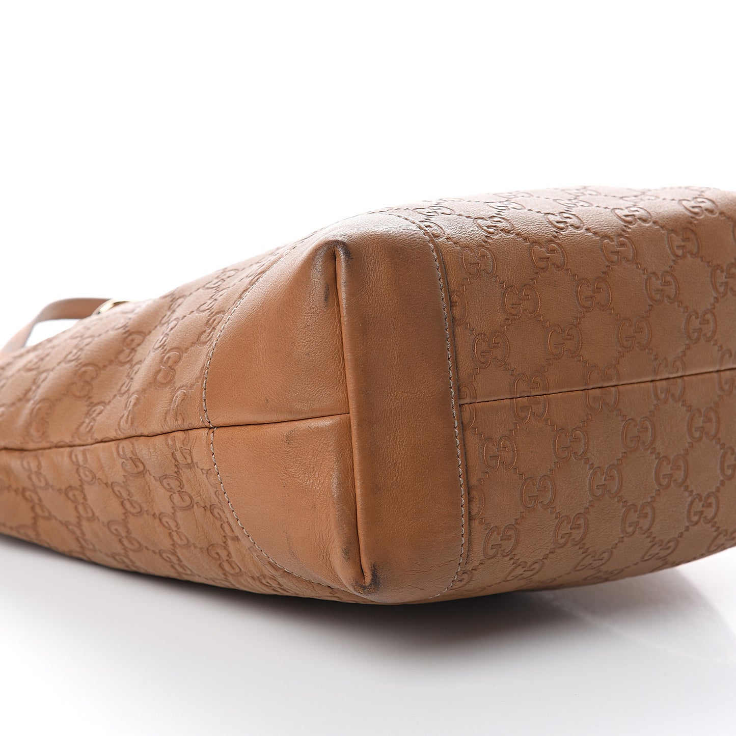 Guccissima Medium Charm Tote Light Brown