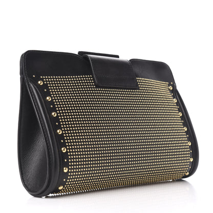Alexander McQueen Calfskin Heroine Studded Clutch Black 3 of 8