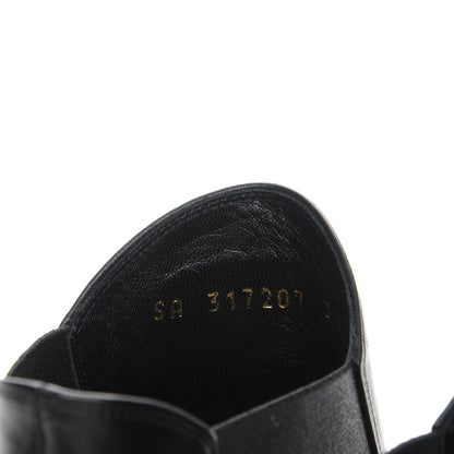 Saint Laurent Calfskin Classic Paris Ela 80 Ankle Boots 37 Black 6 of 9