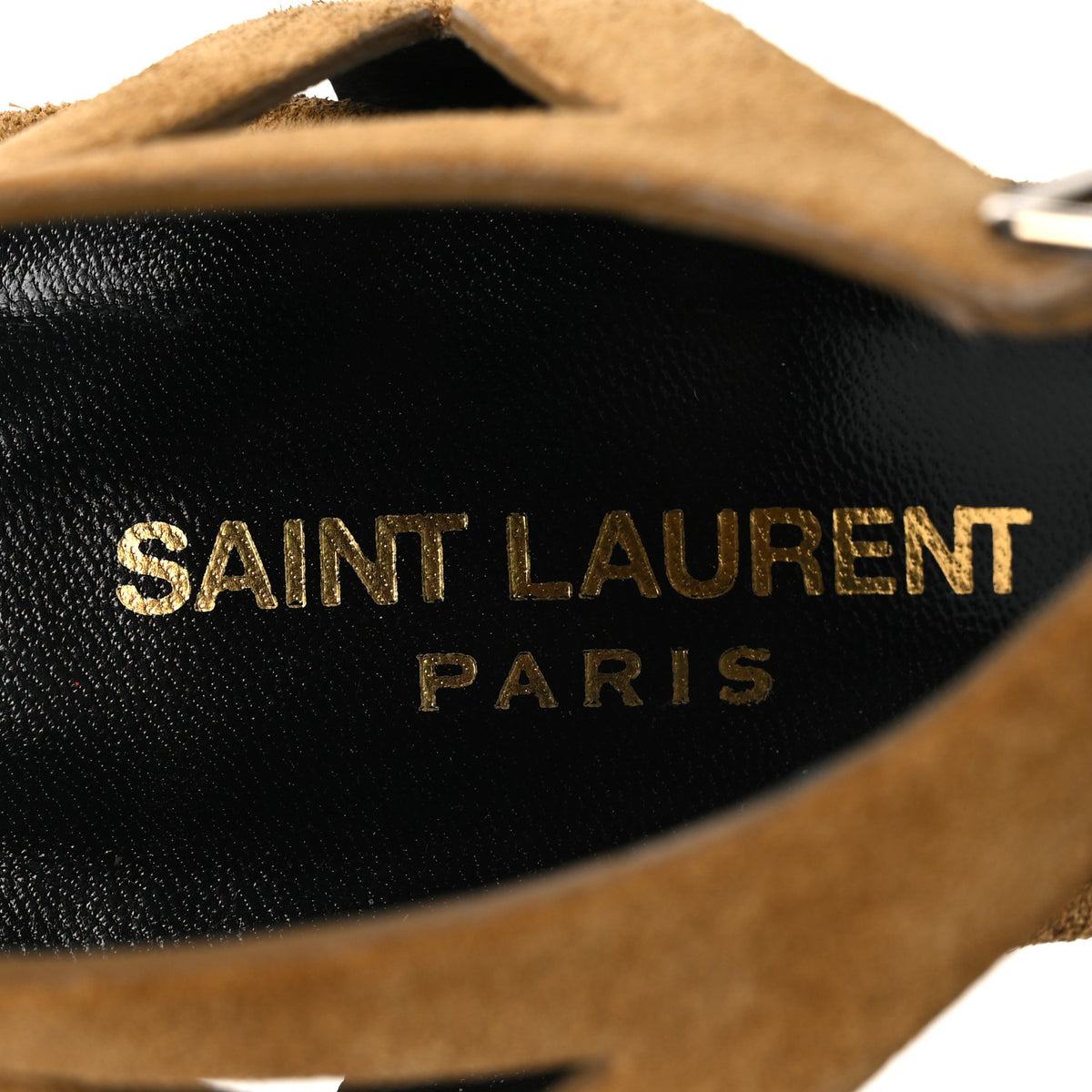 Saint Laurent Suede Bianca 105 Platform Sandals 39 Tan 9 of 13