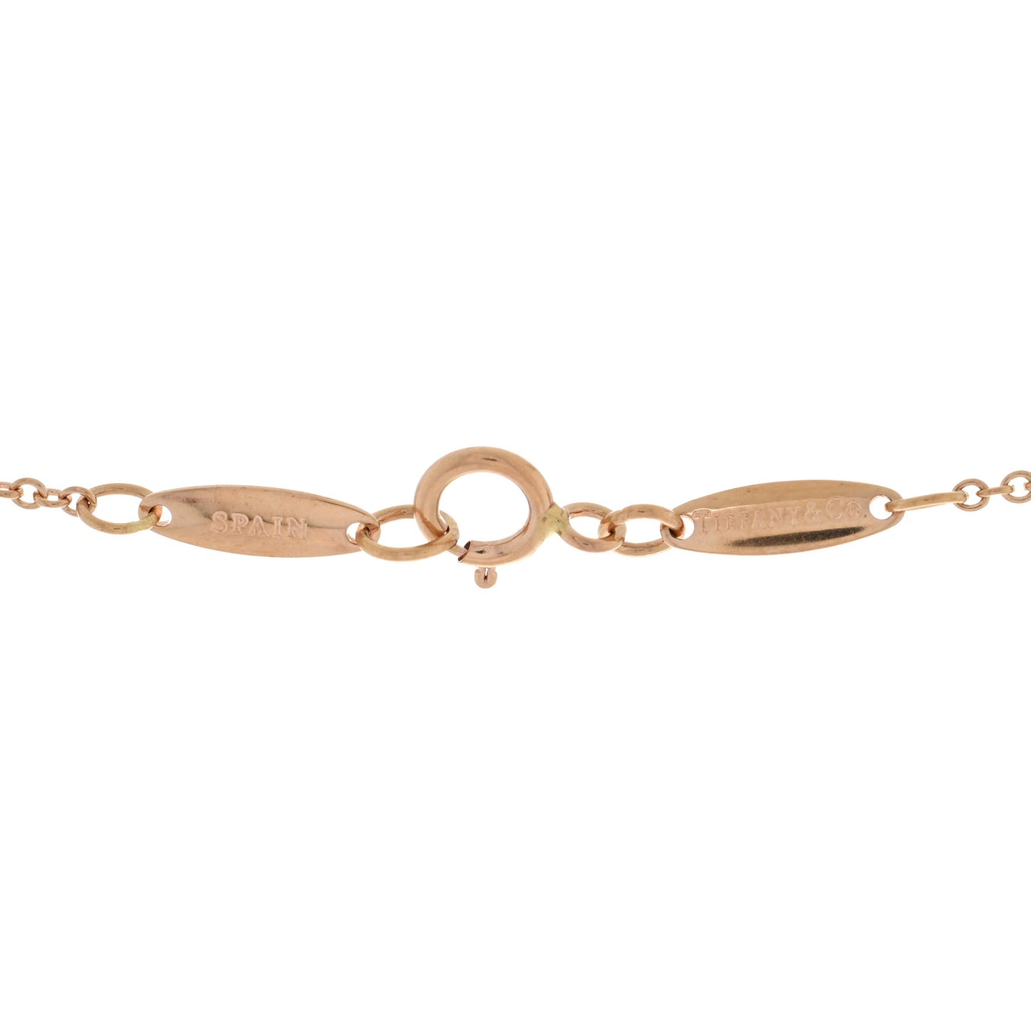 18K Rose Gold 9mm Elsa Peretti Bean Pendant Necklace