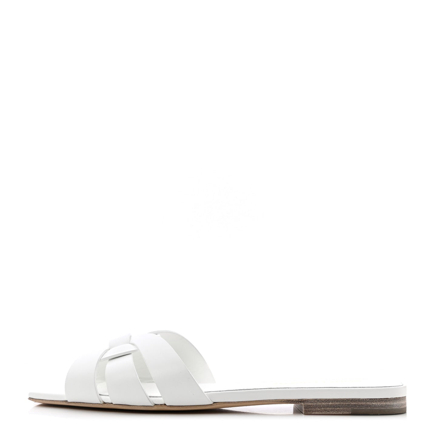 Calfskin Tribute 05 Slide Sandals 36 White
