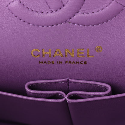 Chanel Caviar Quilted Small Double Flap Purple 5 of 10