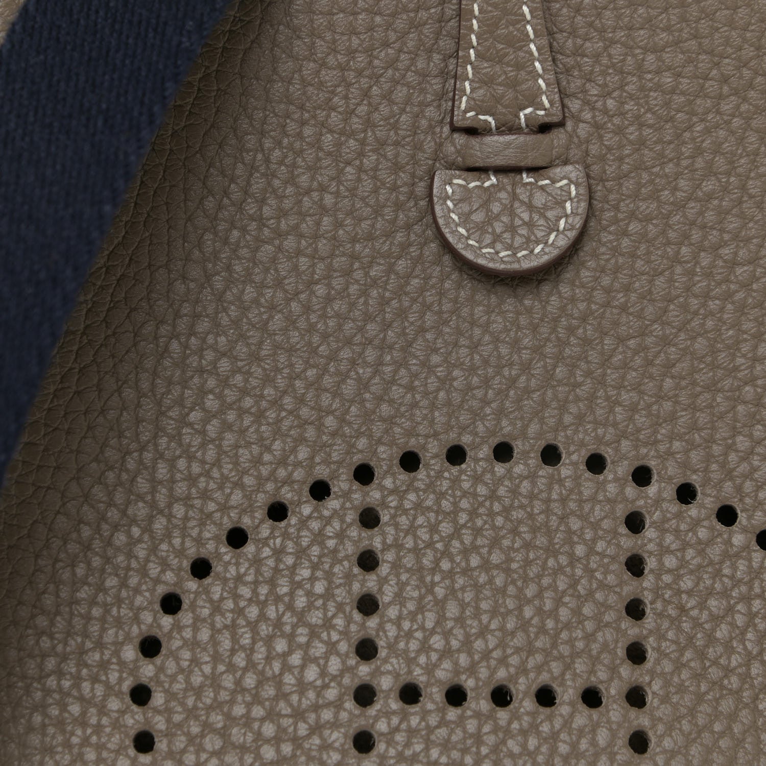 Hermes Taurillon Clemence Amazone Evelyne TPM Etoupe Bleu Indigo 7 of 12