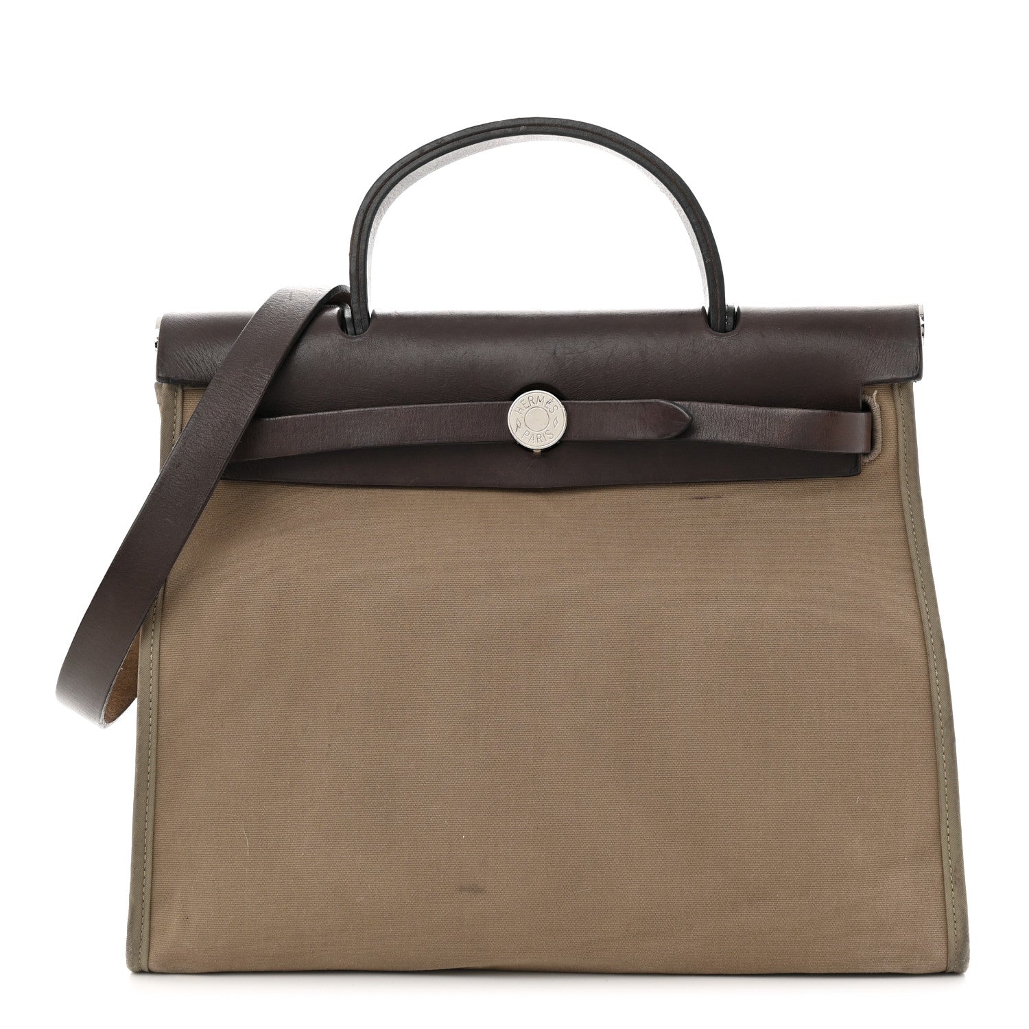 Hermes Vache Hunter Toile Herbag Zip 31 PM Etoupe Ebene 3 of 15