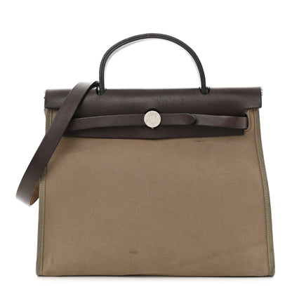 Hermes Vache Hunter Toile Herbag Zip 31 PM Etoupe Ebene 3 of 15