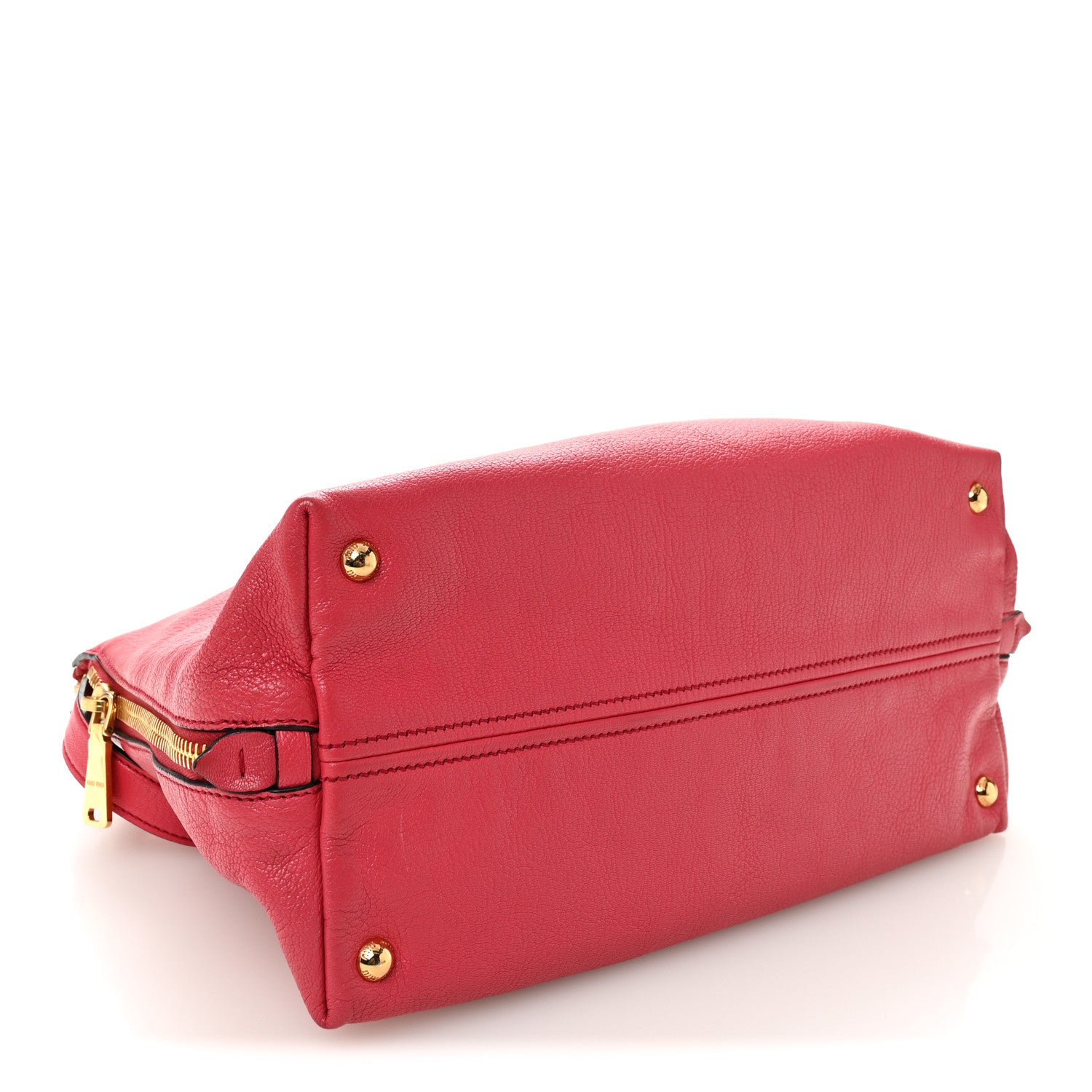 Miu Miu Goatskin Madras Top Handle Bag Fragola 1861549 – FASHIONPHILE