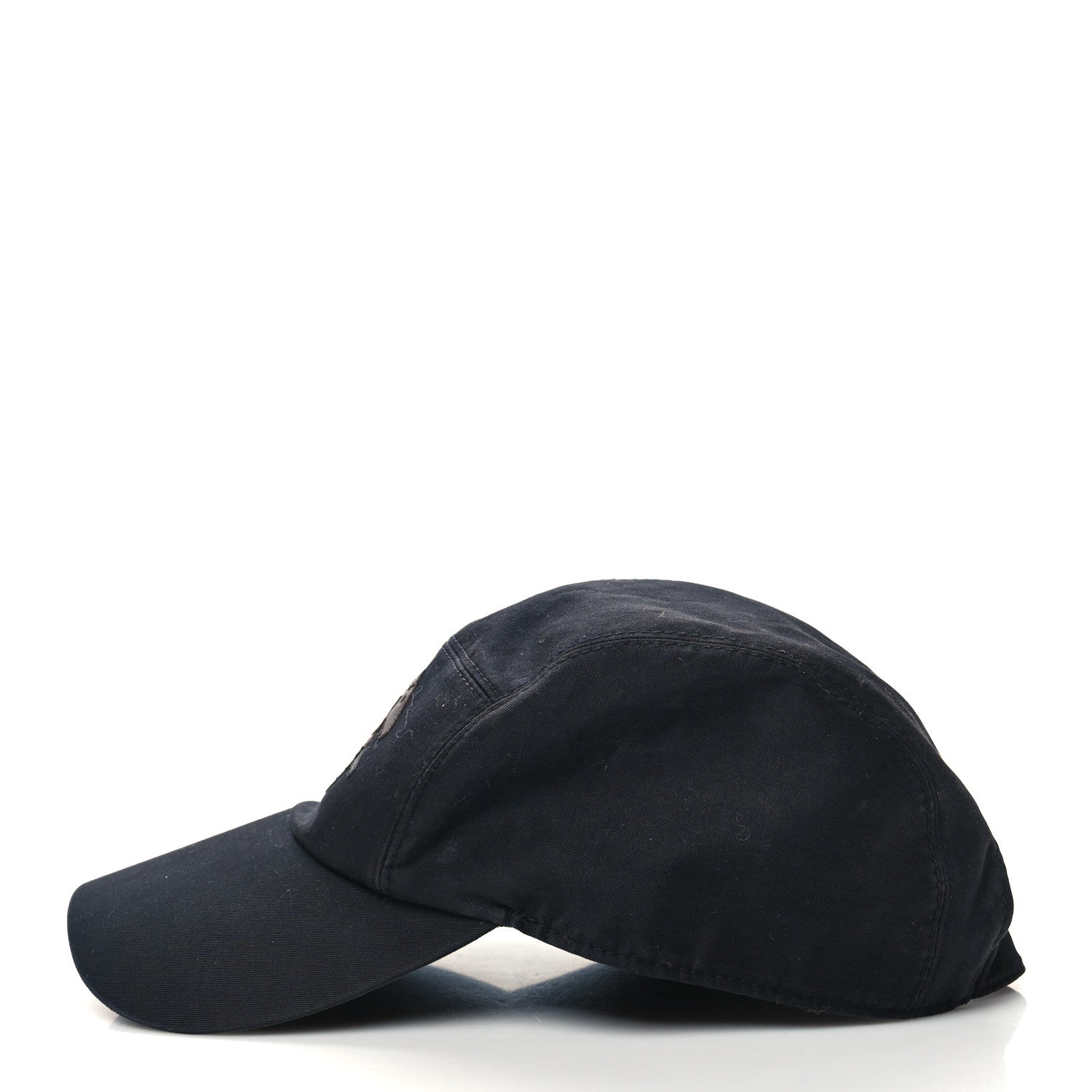 Hermes Stretch Cotton Lambskin Nevada Puzzle Equestre Hat 58 Black 5 of 7